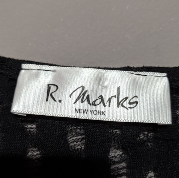 Black batwing sheer distressed pattern blouse - Picture 3 of 4